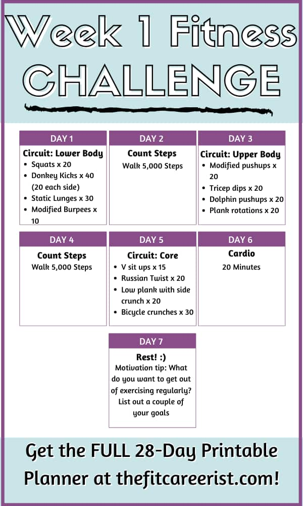 30 day fitness online challenge ideas for beginners