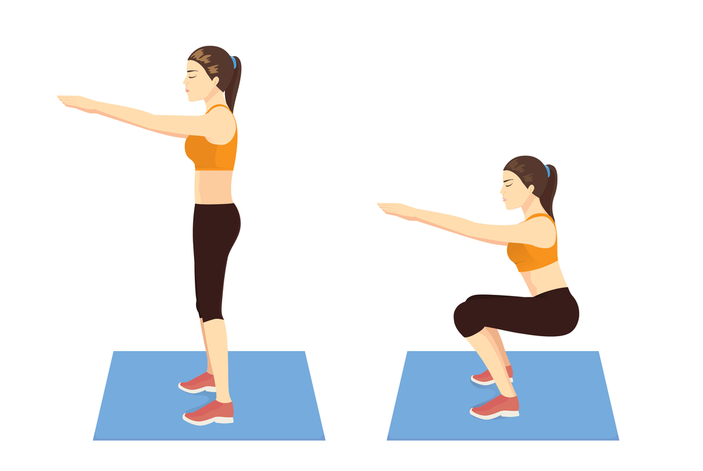 diagram of how to squat